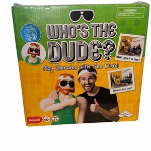 Who's The Dude Hilarious Charades Game with Life Size Inflatable Dude SEALED NEW